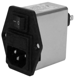 Power Entry Module Single Stage IEC Inlet Filter with Fuse and Switch